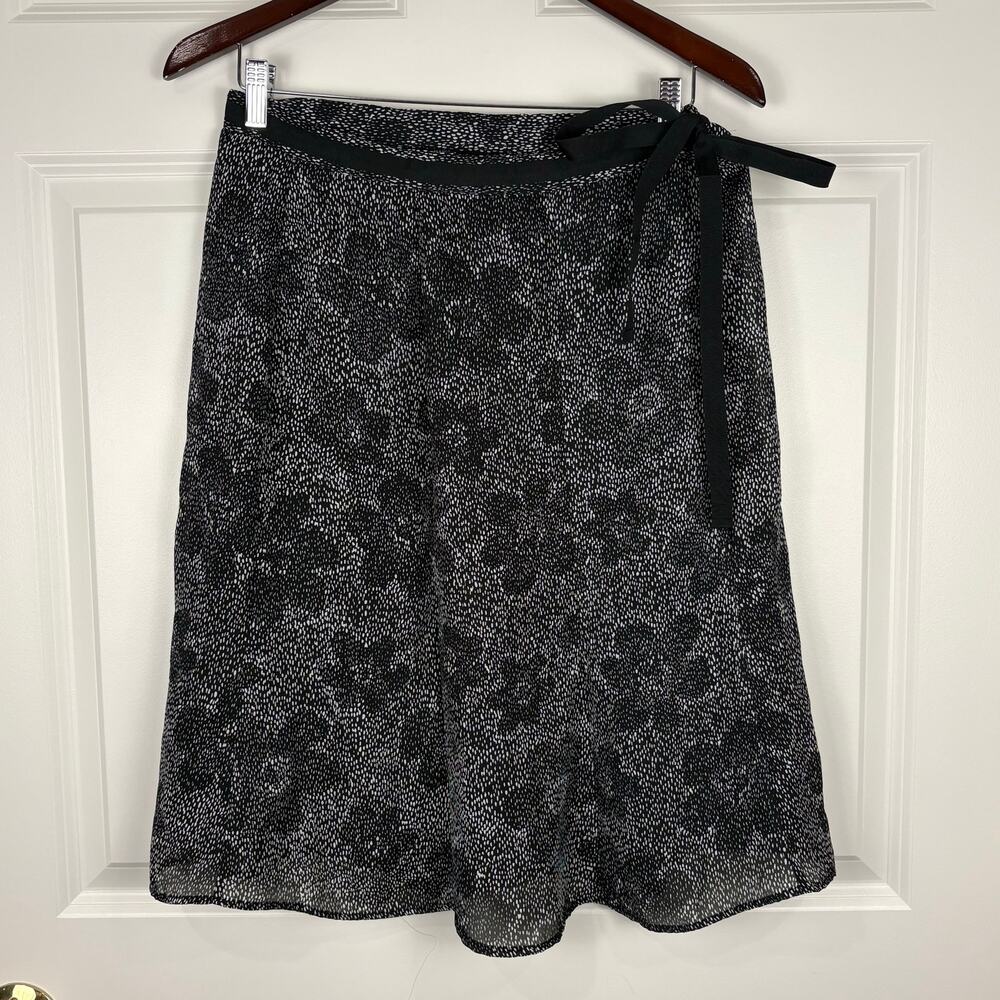 Vintage Harris Wallace New York Floral Midi Skirt with Tie Waist A Line Flowy